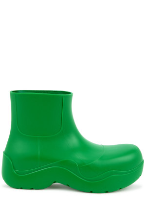 Bottega Veneta Puddle green rubber ankle boots