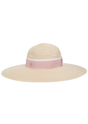 Maison Michel Paris Blanche sand straw wide-brim hat