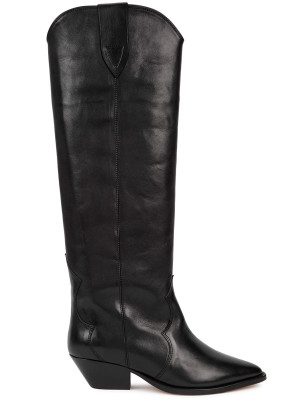 Isabel Marant Denvee 50 black leather knee-high boots