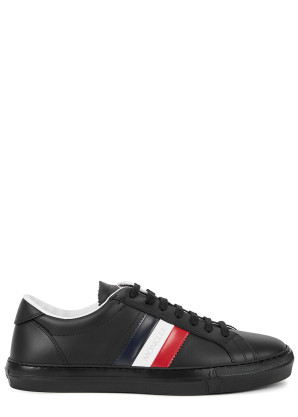 Moncler New Monaco black leather sneakers