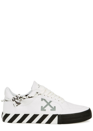 Off-White Vulcanized white canvas sneakers