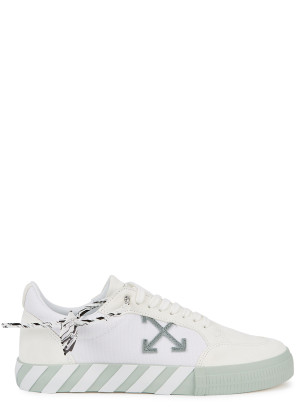 Off-White Vulcanized white suede sneakers