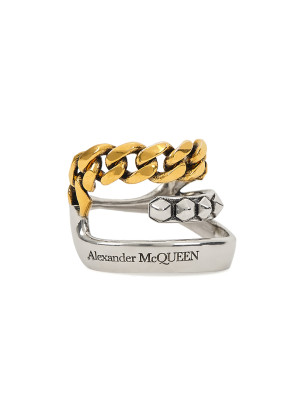 Alexander McQueen Two-tone chain ear cuff