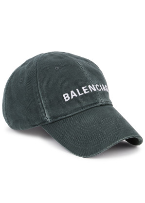 Balenciaga Grey logo-embroidered cotton cap