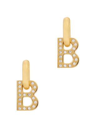 Balenciaga B Chain XS gold-tone hoop earrings 