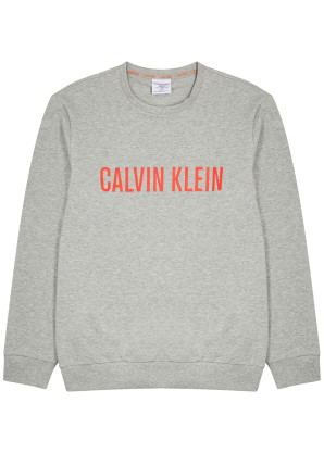 Calvin Klein Grey logo jersey sweatshirt