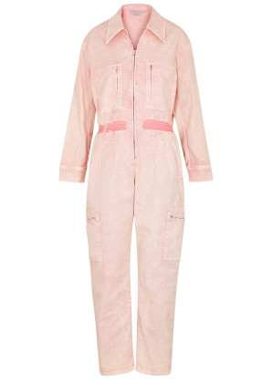 Stella McCartney Light pink stretch-denim jumpsuit