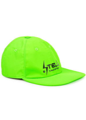 Stella McCartney Neon green logo shell cap