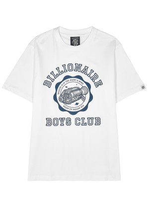 Billionaire Boys Club Academy white logo-print cotton T-shirt 