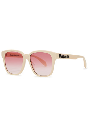 Alexander McQueen Ivory wayfarer-style sunglasses