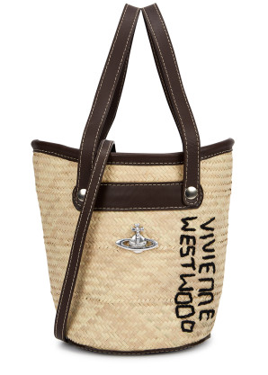 Vivienne Westwood Palm sand raffia bucket bag
