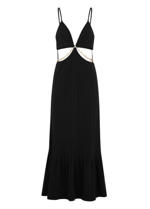Jonathan Simkhai Ayla black cut-out maxi dress