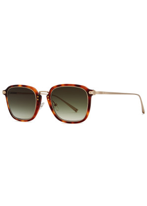 Taylor Morris Eyewear Denbigh tortoiseshell rectangle-frame sunglasses 