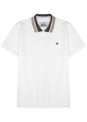 Vivienne Westwood White logo cotton polo shirt 