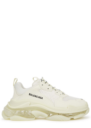Balenciaga Triple S off-white panelled sneakers