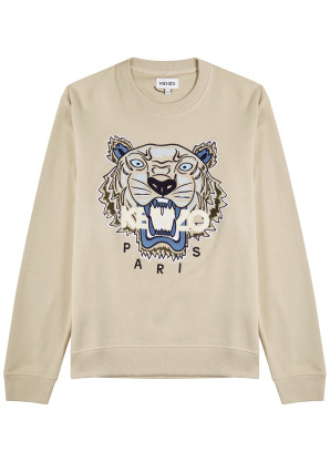 Kenzo Stone tiger-embroidered cotton sweatshirt