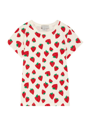 Stella McCartney KIDS White printed stretch-cotton T-shirt 