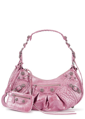 Balenciaga Le Cagole small pink leather shoulder bag
