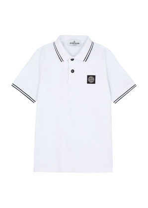 Stone Island KIDS White stretch-cotton polo shirt (6-8 years)