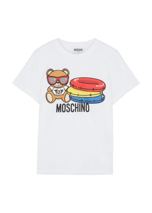 MOSCHINO KIDS White printed stretch-cotton T-shirt (10 years)
