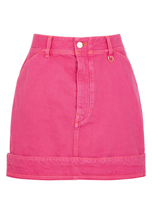 Jacquemus La Dupe De Nimes pink denim mini skirt