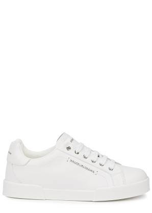 Dolce & Gabbana KIDS Portofino white leather sneakers (IT29-IT36)
