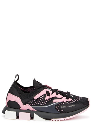 Dolce & Gabbana KIDS Black and pink panelled sneakers (IT30-IT35)