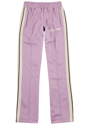 Palm Angels Lilac striped jersey track pants