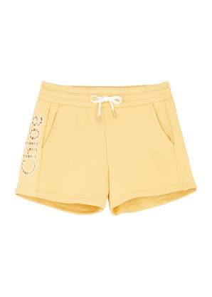 Chloé KIDS Yellow logo cotton shorts (3-5 years)