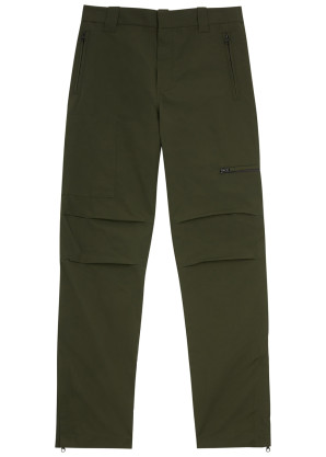 Helmut Lang Flight dark green cotton-blend trousers