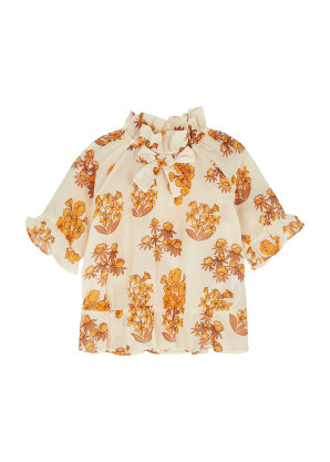 MINI RODINI KIDS Wildflowers floral-print cotton top