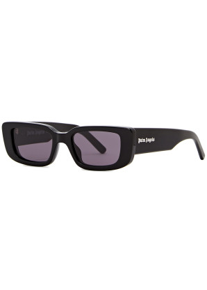 Palm Angels Georgina black rectangle-frame sunglasses