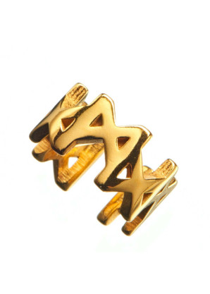 Marta Larsson Mmm 18 carat polished gold vermeil ear cuff