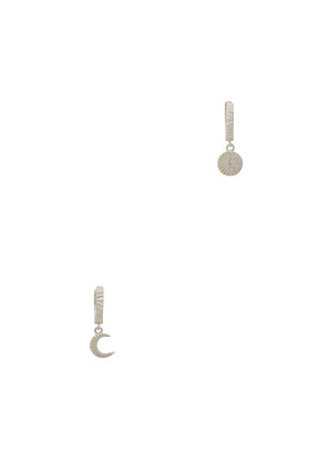 Daisy London X Estée Lalonde Luna sterling silver hoop earrings 