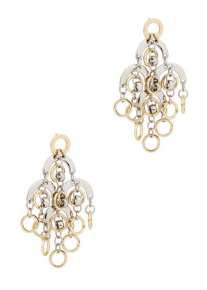 Paco Rabanne Gold and silver-tone drop earrings 