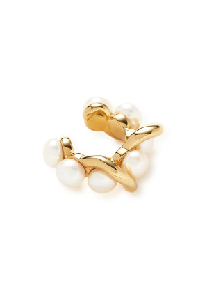 Missoma Molten pearl and 18kt gold-plated ear cuff
