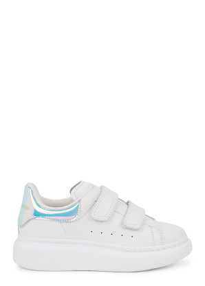 Alexander McQueen KIDS Oversized white leather sneakers