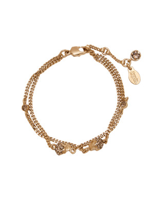 Alexander McQueen Skull-embellished layered gold-tone bracelet