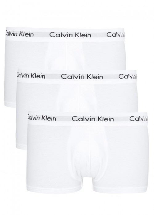 Calvin Klein White Stretch-cotton Trunks - Set Of Three | ModeSens