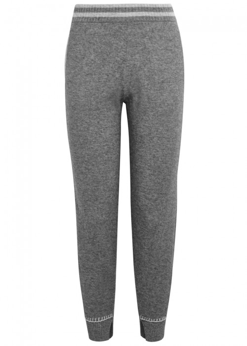 Duffy GREY WOOL AND CASHMERE BLEND TROUSERS