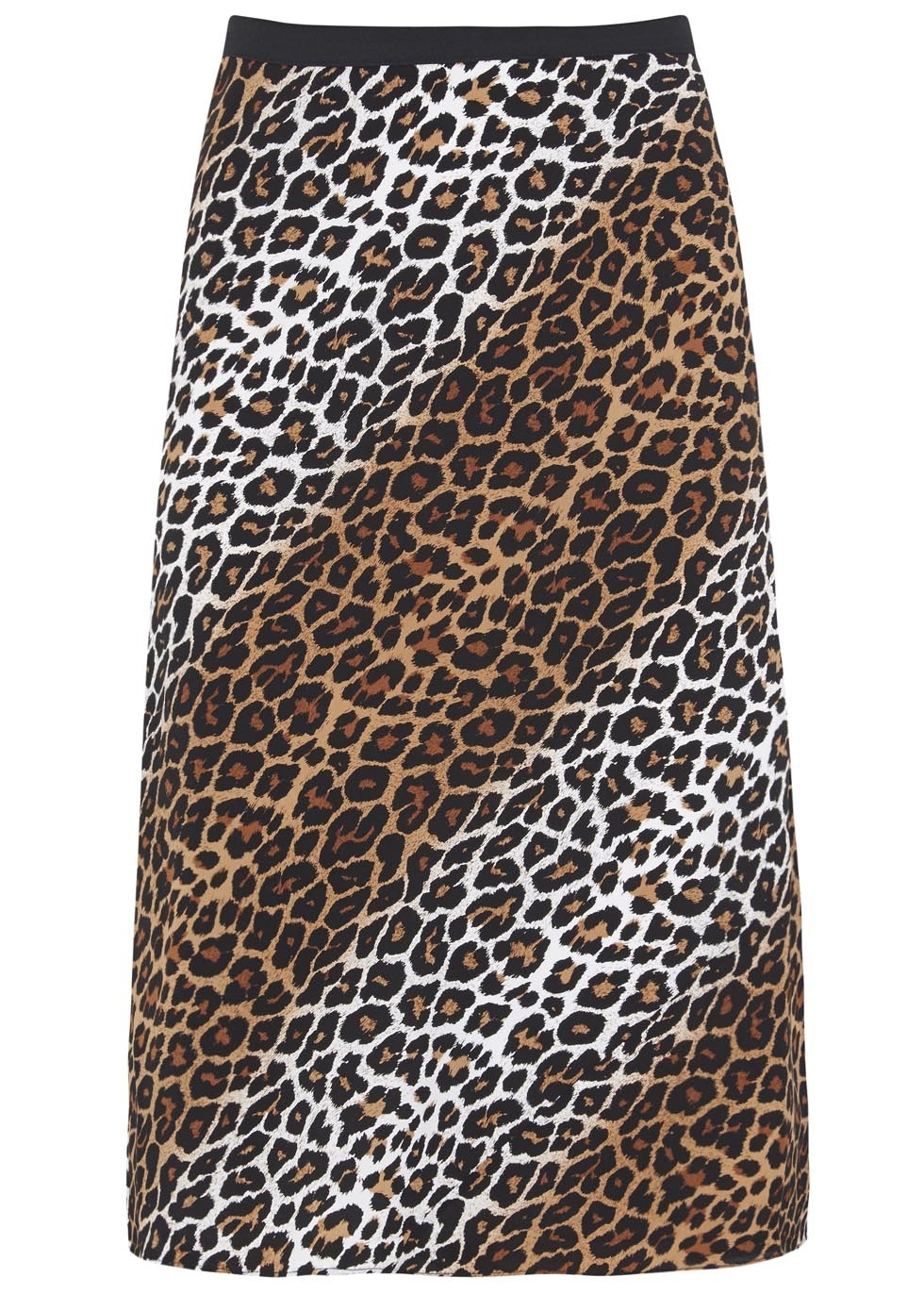 Adina leopard print silk skirt