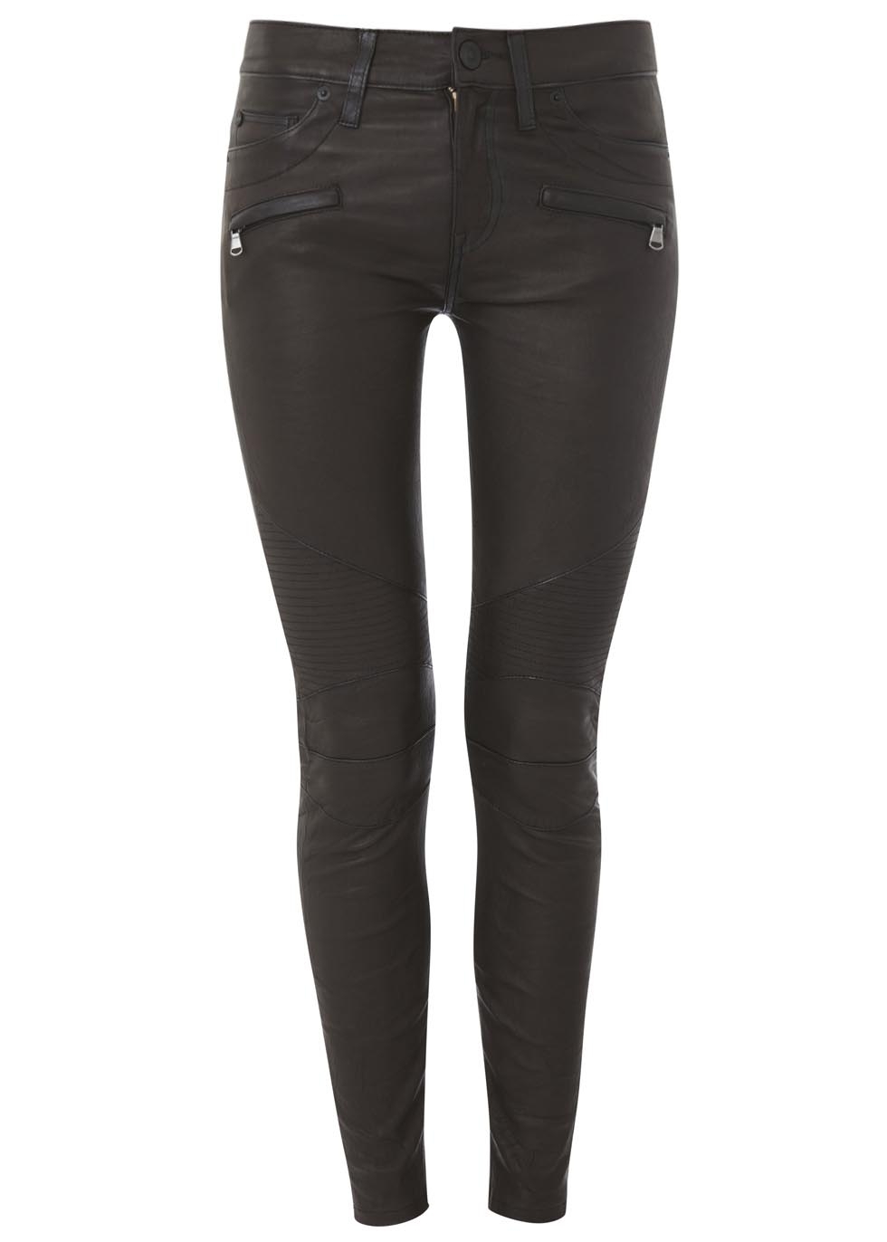 Shelba black leather trousers
