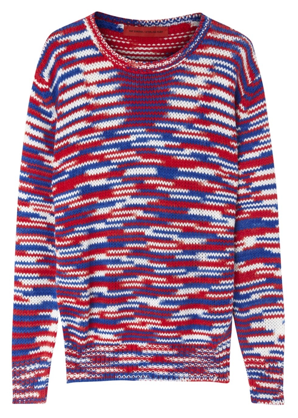 X Sterling Ruby striped chunky knit jumper