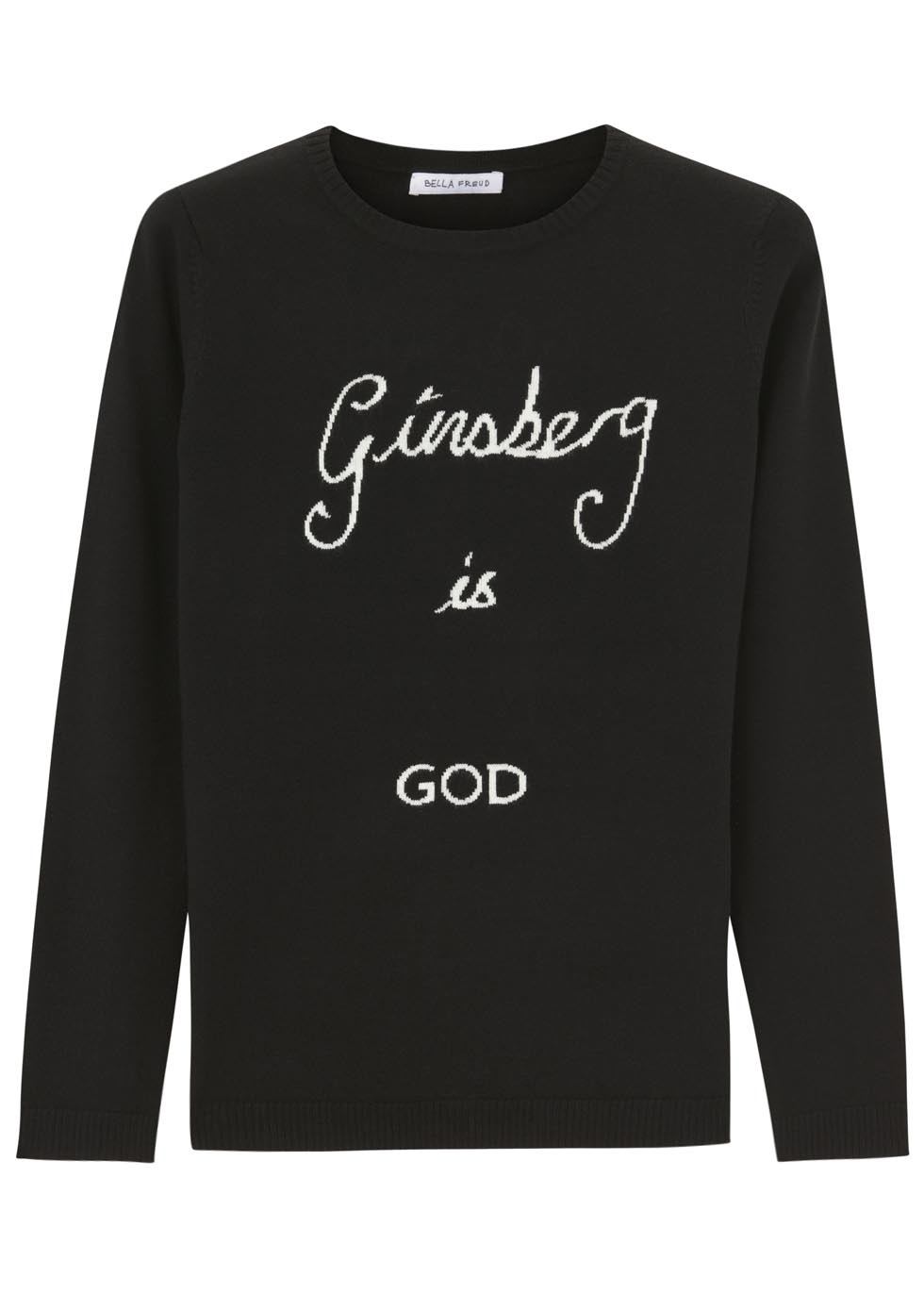 Ginsberg is God black wool jumper