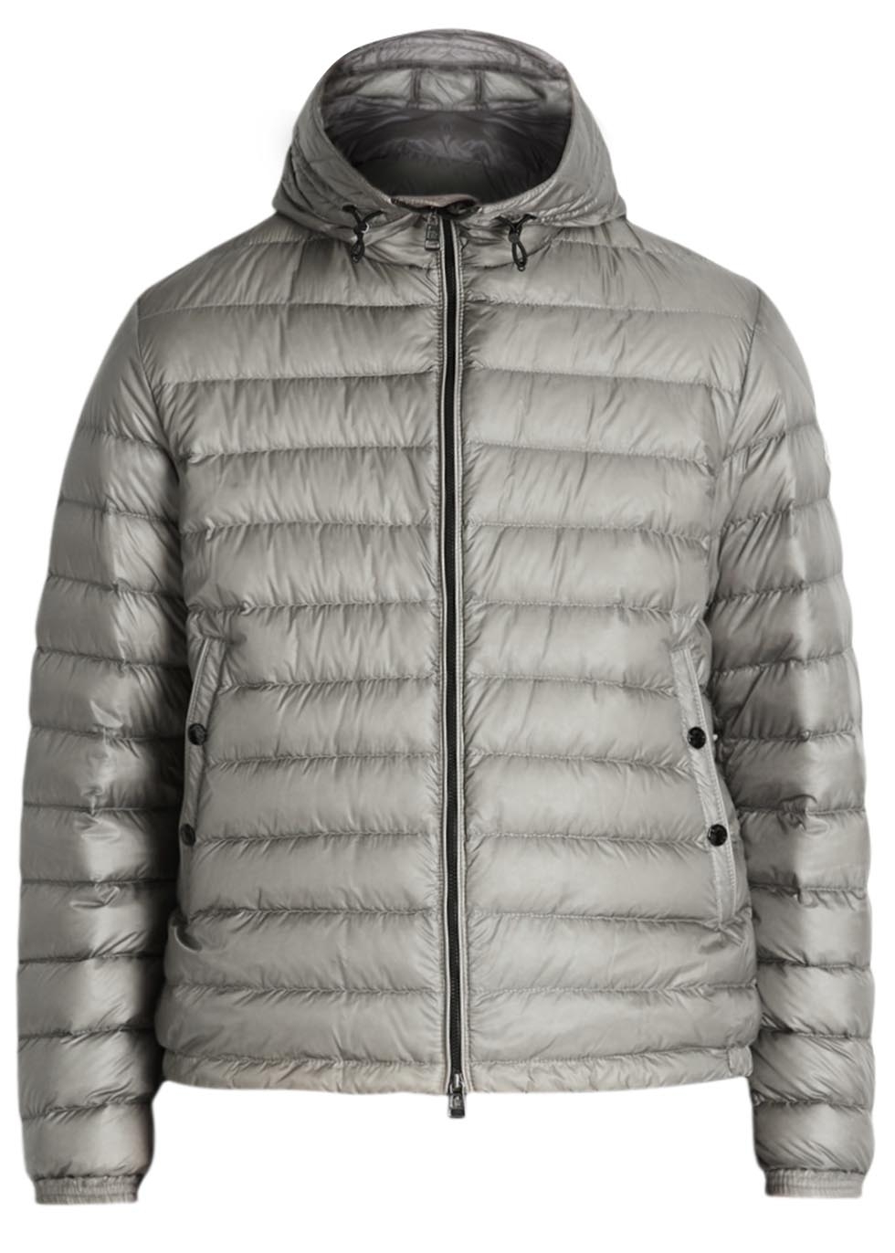 Dijon grey quilted shell jacket