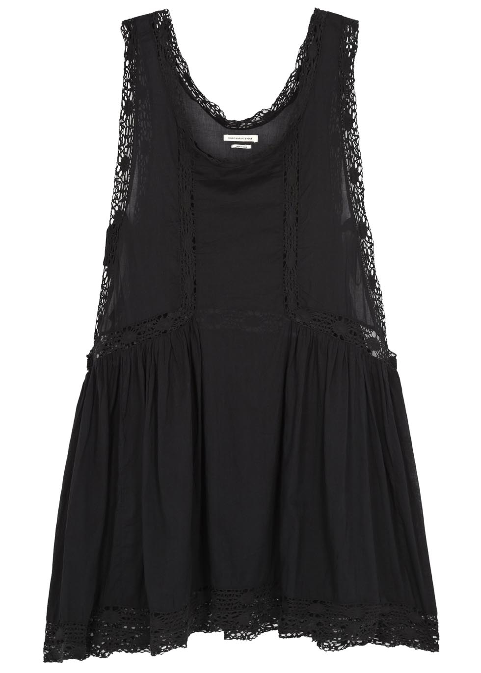Dixie black cotton voile dress