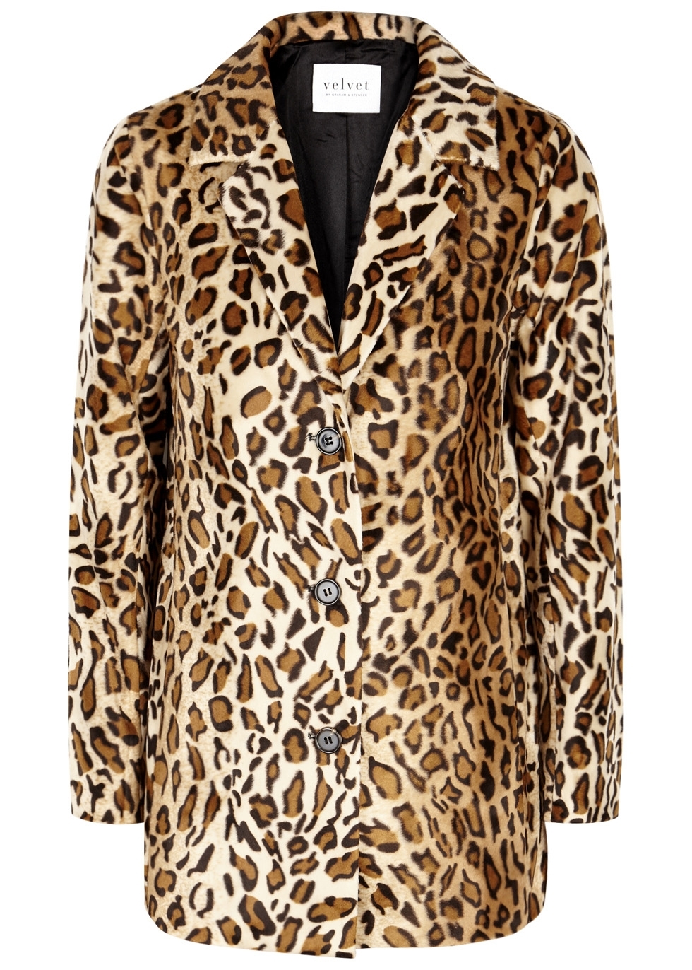 Celine leopard-print faux fur jacket